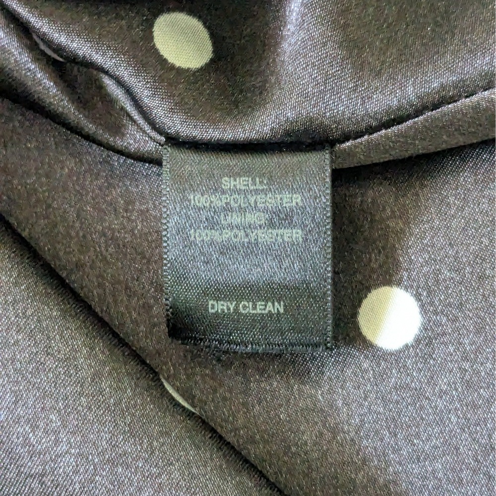 White House Black Market Polka Dot V-Neck Fit & Flare Chiffon Dress Size 0 - Picture 5 of 5